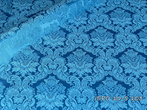 Clerical metallic jacquard brocade fabric with flowers (IERO 10-S)