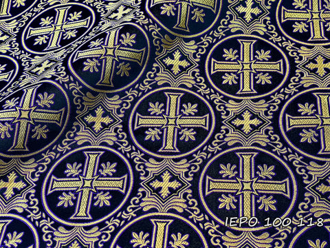 Ecclesiastical brocade fabric with crosses (IERO 100)