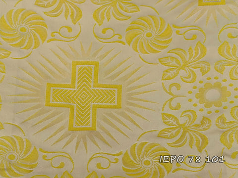 Clerical light-weight rayon fabric with crosses and flowers (IERO 78)