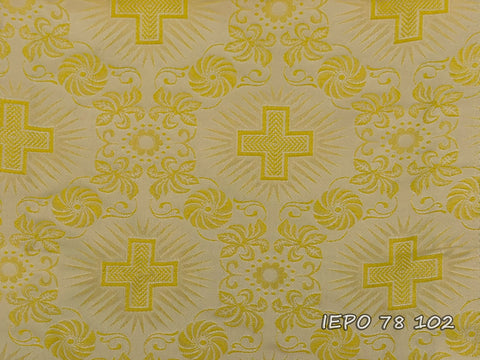 Clerical light-weight rayon fabric with crosses and flowers (IERO 78)