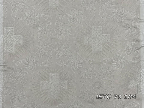 Clerical light-weight rayon fabric with crosses and flowers (IERO 78)