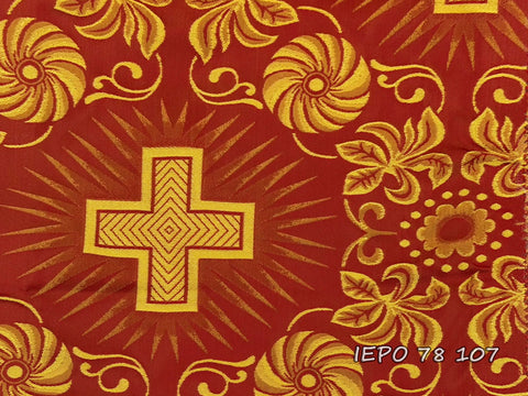 Clerical light-weight rayon fabric with crosses and flowers (IERO 78)