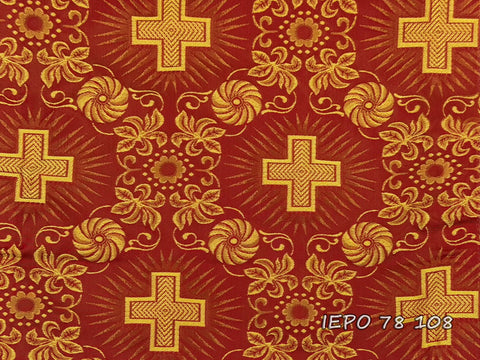 Clerical light-weight rayon fabric with crosses and flowers (IERO 78)