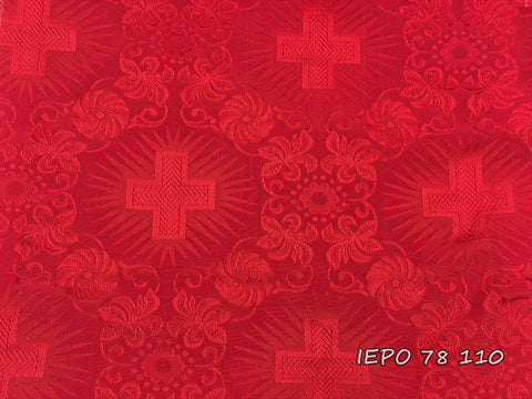 Clerical light-weight rayon fabric with crosses and flowers (IERO 78)