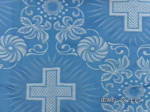 Clerical light-weight rayon fabric with crosses and flowers (IERO 78)