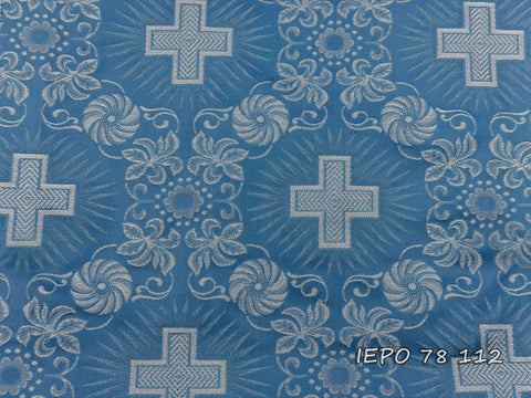 Clerical light-weight rayon fabric with crosses and flowers (IERO 78)