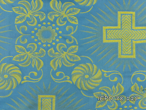 Clerical light-weight rayon fabric with crosses and flowers (IERO 78)