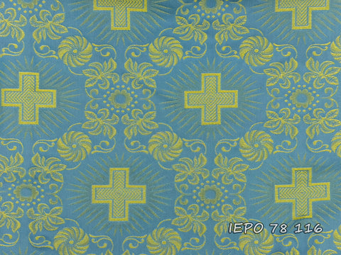 Clerical light-weight rayon fabric with crosses and flowers (IERO 78)