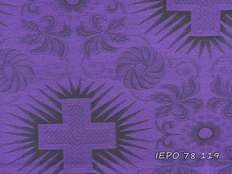 Clerical light-weight rayon fabric with crosses and flowers (IERO 78)