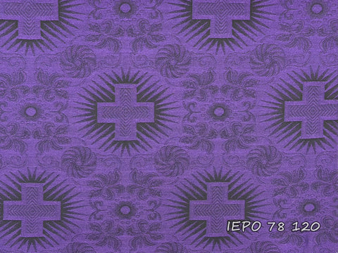 Clerical light-weight rayon fabric with crosses and flowers (IERO 78)
