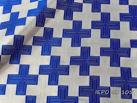 Priestly cross pattern metallic jacquard fabric (IERO 98)