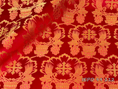 Metallic jacquard brocade fabric with wheat and grapes (IERO 99)