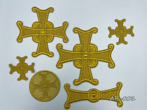 Set of Archieratic crosses AR-001 in three colors