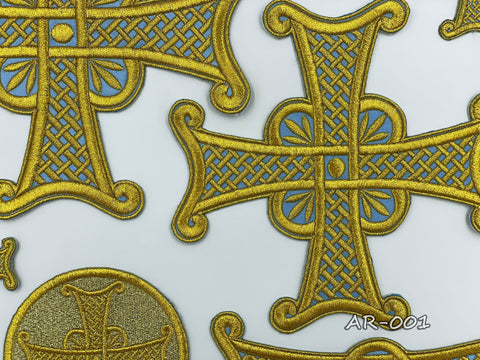 Set of Archieratic crosses AR-001 in three colors
