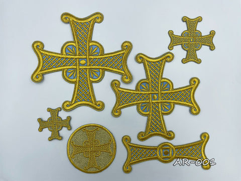 Set of Archieratic crosses AR-001 in three colors