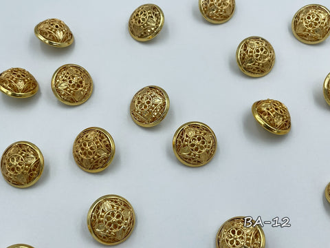 Metallic button for clerical vestments (BA-12)