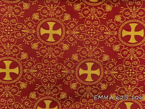 Ecclesiastical light-weight rayon fabric with crosses (EMMA 62B)