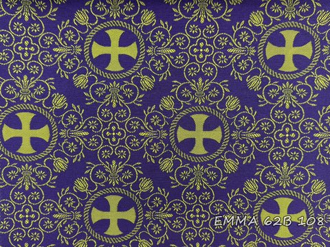 Ecclesiastical light-weight rayon fabric with crosses (EMMA 62B)