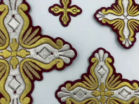 Set of embroidered crosses ‘Alexandria’ in 6 colors