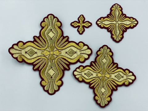 Set of embroidered crosses ‘Alexandria’ in 6 colors