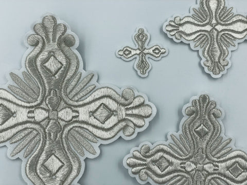 Set of embroidered crosses ‘Alexandria’ in 6 colors