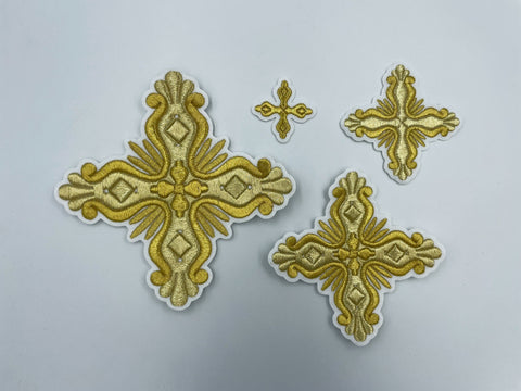 Set of embroidered crosses ‘Alexandria’ in 6 colors