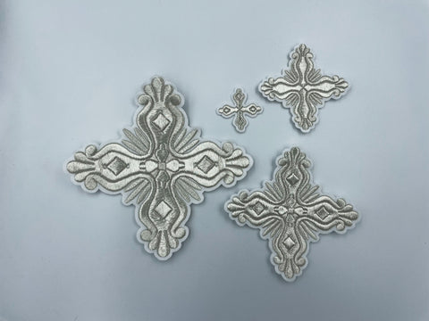 Set of embroidered crosses ‘Alexandria’ in 6 colors