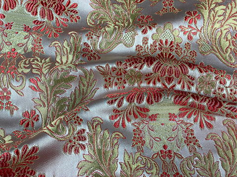 STOCK 6.2m Priestly fabric IERO 82 - champagne pink/light gold/red