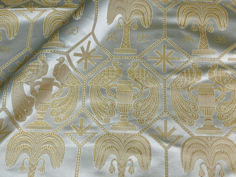 STOCK 2m Priestly fabric IERO 89 - white/gold
