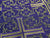 STOCK 5m Liturgical metallic brocade fabric with crosses (IERO 81) - dark purple/purple/gold