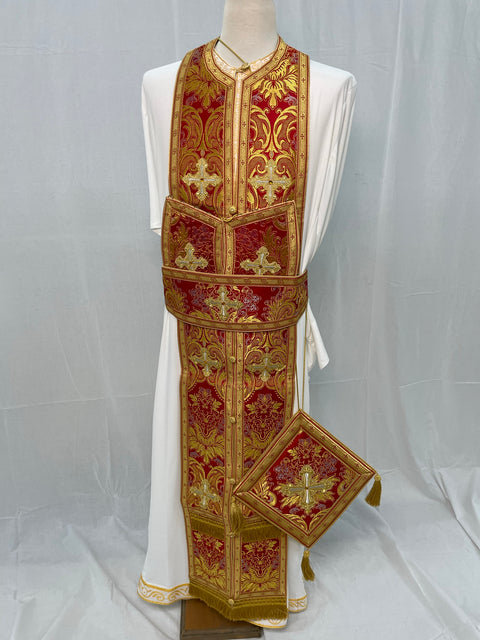 STOCK Liturgical Set on red background