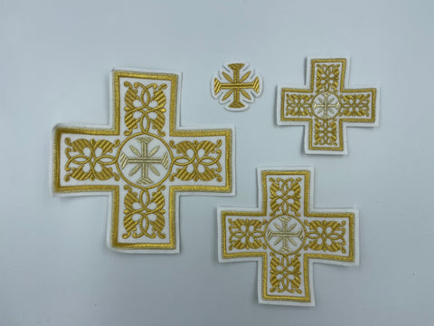 Set of embroidered crosses ‘Folegandros’ in 4 colors