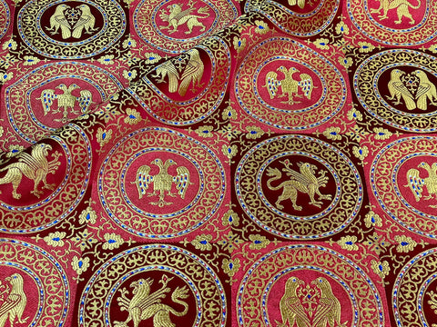 STOCK 2m Priestly fabric IERO 74 – red/burgundy