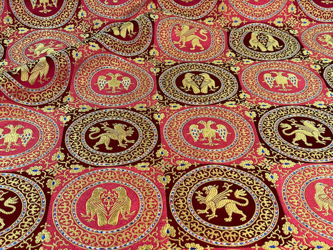 STOCK 2m Priestly fabric IERO 74 – red/burgundy