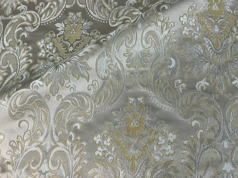 STOCK 6.45m Priestly fabric IERO 10 – white/silver/beige