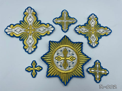 Set of Russian crosses “Alexandria” in 3 colors