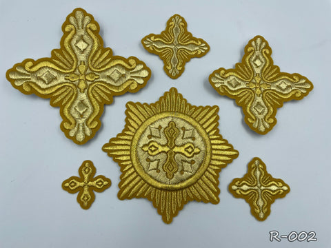 Set of Russian crosses “Alexandria” in 3 colors