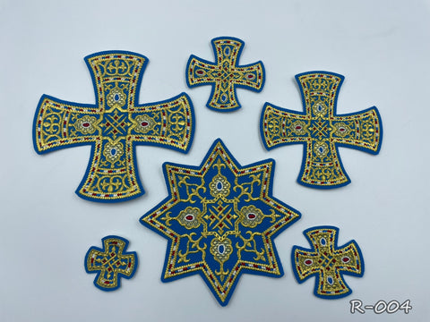 Set of Russian crosses “Smalto” in 3 colors