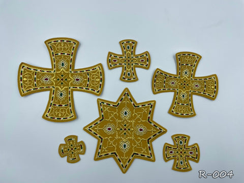 Set of Russian crosses “Smalto” in 3 colors