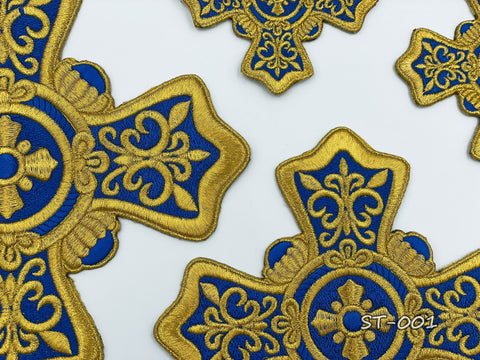 Set of embroidered crosses ST-001 in 4 colors