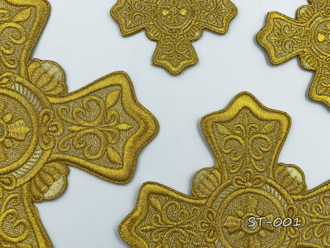 Set of embroidered crosses ST-001 in 4 colors