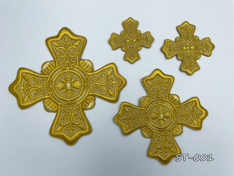 Set of embroidered crosses ST-001 in 4 colors