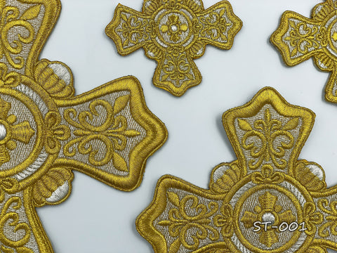 Set of embroidered crosses ST-001 in 4 colors