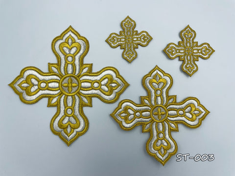 Set of embroidered crosses ST-003 in 4 colors