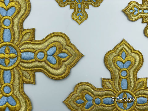 Set of embroidered crosses ST-003 in 4 colors