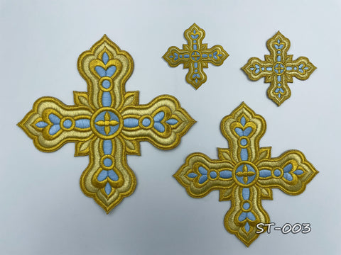 Set of embroidered crosses ST-003 in 4 colors