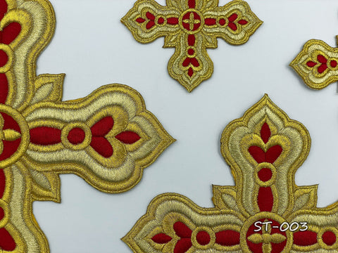 Set of embroidered crosses ST-003 in 4 colors