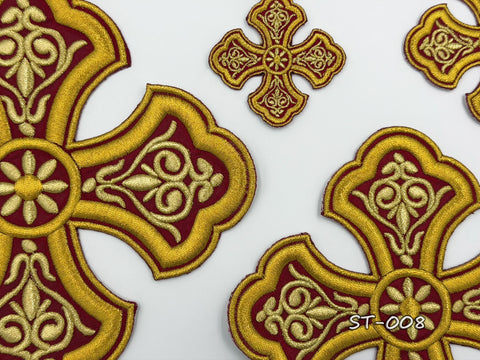 Set of embroidered crosses ST-008 in 6 colors