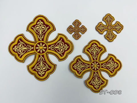 Set of embroidered crosses ST-008 in 6 colors