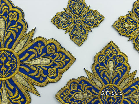 Set of embroidered crosses ST-010 in 3 colors